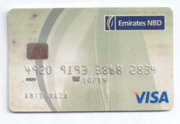 USED COLLECTABLE CARD  EMIRATES NBD VISA CARD  (19 ) - Credit Cards (Exp. Date Min. 10 Years)