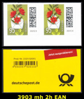 !a! GERMANY 2025 Mi. 3903 MNH Hor.PAIR W/EAN From Folioset (self-adhes.) -World Of Letters: Envelope W/ Orange Milk Star - Ongebruikt