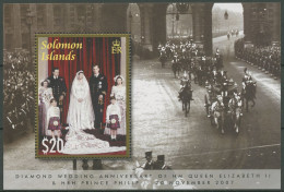 Salomoninseln 2007 60. Hochzeitstag Queen Elisabeth Block 97 Postfrisch (C29657) - Salomon (Iles 1978-...)