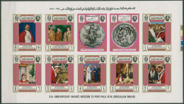Jemen (Königreich) 1969 Imam Papst Paul VI. 668/77 B K Postfrisch (C97829)Mängel - Yémen