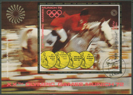 Jemen (Nordjemen) 1971 Olympia München Reiten Block 176 Gestempelt (C97843) - Yémen
