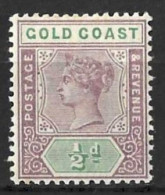 GOLD COAST.....QUEEN VICTORIA...(1837-01.)...." 1898.."...HALFd......SG26.......MH.......... - Côte D'Or (...-1957)