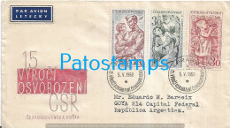 244123 CZECH REPUBLIC PRAHA COVER CANCEL YEAR 1960 CIRCULATED TO ARGENTINA NO POSTAL POSTCARD - Autres & Non Classés