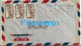 244147 EQUATOR ECUADOR GUAYAQUIL COVER CANCEL YEAR 1954 CIRCULATED TO ARGENTINA NO POSTAL POSTCARD - Equateur