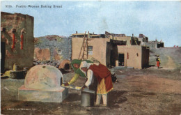 Pueblo Women Baking Bread - Native Americans