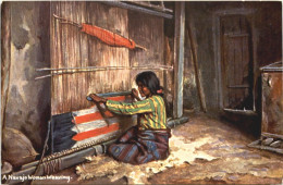 A Navajo Woman Weaving - Indianer - Native Americans