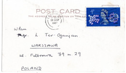 90885 - Grossbritannien - 1961 - 4d CEPT '61 EF A Kte LONDON -> Polen - Covers & Documents