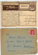 Österreich, 1944, Briefkuvert Mit Bahnpost-Stempel Und Bildpostkarte Mit BAhnpoststempel - Autres & Non Classés