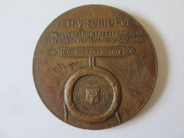 Medaille Roumanie:Petru Schiopul-Soc.Numism.Roumaine 1909/Romanian Numis.Society:Petru Schiopul Medal 1909,diam:50 Mm - Other & Unclassified