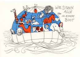Arche Noah - Michael Herbig - Kirchlicher Kunstverlag Dresden - Postkarte (1989) - Heilige Stätte