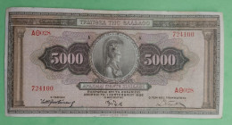 Banknotes Greece  5000 Drachmai 1932 	P# 103 - Greece