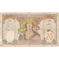 Indochine Française, 20 Piastres, TB - Indochina