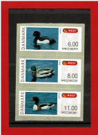 DANEMARK - 2011 - Y&T N°D70/D72 - MI N°L58/L60 - TIMBRES DISTRIBUTEURS NEUFS ** - MNH - CANARDS - Machine Labels [ATM]