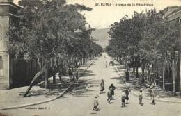 BATNA  Avenue De La Republique Animée   RV Cachet 91e Reg D' Infanterie - Batna