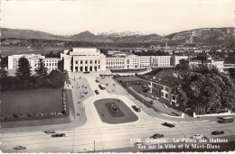 SUISSE - GENEVE - Le Palais Des Nations Unies - Vue Sur La Ville Et Le Mont Blanc - Carte Postale Ancienne - Genève