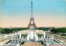 75 - Paris - Tour Eiffel - Jardins Et Jets D'eau Du Trocadéro - CPM - Voir Scans Recto-Verso - Eiffelturm