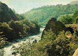 64 - Itxassou - Brèche Dons Un Rocher Dit Le Pas De Roland En Bordure De La Nive - Flamme Postale De Saint Jean De Pied - Itxassou