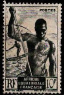 AEF Poste Obl Yv:223 Mi:277 Pêcheur & Piroguier Du Niger (Dents Courtes) - Gebruikt