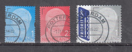 Nederland 2013  Nvph Nr  3135 - 3137, Mi Nr 3189 - 3191, Koning Willem Alexander In 3 Waarden Met Jaartal 2013 - Used Stamps