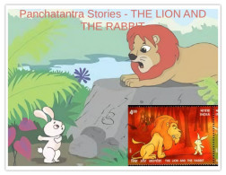 India 2001 STORIES OF PANCHTANTRA STORIES - THE LION AND THE RABBIT MINT / BLANK PPC Maxim/Picture Post Card As Per Scan - Félins