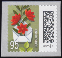 3903 Welt Der Briefe 95 Cent Blumenbrief (ENS), SELBSTKLEBEND Aus Rollen, ** - Ongebruikt