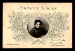 92 - MONTROUGE - SOUVENIR SCOLAIRE - CARTE MEDAILLON - PHOTO SCOLA 9 GRANDE RUE - Montrouge