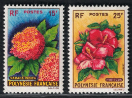 1962 Polinesia, Fiori, Yvert N. 15/16, MNH** - Autres & Non Classés