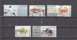 Nederland 2017 Nvph Nr 3550- 3554, Mi Nr 3625 - 36, Leven In De Noordzee, Bird, Fish, Poon, Krab, Rog - Used Stamps