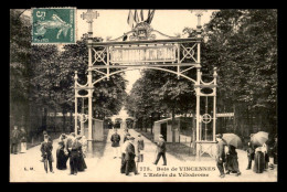 75 - PARIS 12EME - BOIS DE VINCENNES - L'ENTREE DU VELODROME - Arrondissement: 12