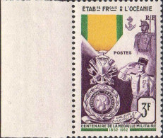 Oceanie Poste N** Yv:202 Mi:237 Centenaire De La Médaille Militaire Bord De Feuille - Neufs