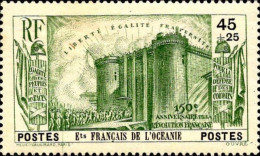 Oceanie Poste N* Yv:130/134 150.Anniversaire De La Révolution Française (Trace De Charnière) Tache De Rouille - Neufs