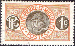 SPM Poste Obl Yv:  78 Mi:73 Pêcheur (cachet Rond) - Gebraucht