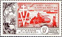 SPM Avion N* Yv: 22 Mi:374 Libération (avec Charnière) - WW2