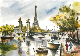 CPM Paris Pont Alexanddre III Et La Tour Eiffel - Eiffelturm