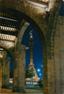 Delcampe - Spain Barcelona Columbus Monument Night View - Barcelona