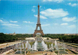 75 - Paris - Tour Eiffel - Jardins Et Jets D'eau Du Trocadéro - CPM - Voir Scans Recto-Verso - Eiffelturm