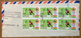 Ghana Return To Sender Switzerland Vignette Affixed On Cover Football,africa Cup - Ghana (1957-...)