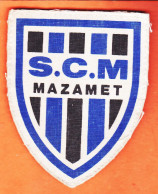 39676  Ecusson Tissu Cousu Sur Feutrine MAZAMET 81-Tarn (•◡•) Rugby S.C.M Sporting Club MAZAMETAIN 1960s◉ 9x6,2 - Patches