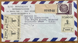 ECUADOR 1978 VIGNETTE ON COVER,Edmundo Chiriboga Army Captain,multiple Stamp To - Equateur