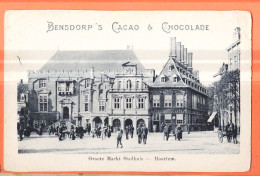 05914 /  (•◡•) ◉ HAARLEM Noord-Holland Groote Markt Stadhuis Pub BENSDORP'S Cacao & Chocolade 1900s Nederland Pays-Bas - Haarlem