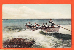 05654 /  (•◡•) ️ Rare Polynésie Française Aux TUAMOTUS Barque Pêcheurs à La Rame 1910s WINKELMANN - Tahiti