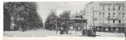 Carte Postale Ancienne DOUBLE Bruxelles Brasserie - Places, Squares