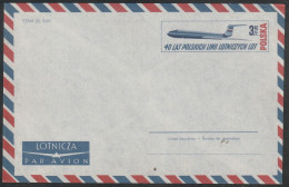 Polen: 1969, Blanko GA- LuPo Umschlag, 3,40 Zt. 40. Jahrestag Der Polnischen Luftlinien.     */MH - Avions
