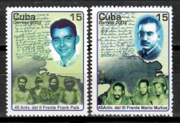 Cuba 2003 / Cuban Revolution Frank Pais & Mario Muñoz MNH Frentes Revolucionarios / Cu20643  32-20 - Ungebraucht