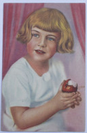 Carte Postale Ancienne Illustrée D'une Fillette, Envoyée En Suisse 1927 - Soleure