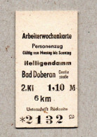 26] BRD (DR Der DDR)  -  Pappfahrkarte  - Heiligendamm Nach Bad Doberan - Europe
