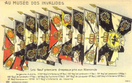 CPA MUSEE - Au Musée Des Invalides - Les Neufs Premiers Drapeaux Pris Aux Allemands - Museen