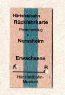A05] BRD - Pappfahrkarte - Härtsfeldbahn Neresheim - Europe