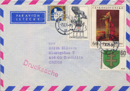 1976 , PRAHA ,  CHECOSLOVAQUIA  , SOBRE CIRCULADO , CORREO AÉREO , AIR MAIL , POR AVIÓN - Briefe U. Dokumente