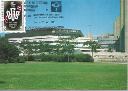 AUSTRIA CENTER, ACTING TOGETHER FOR THE FUTURE, OGB, PHILATELIC EXHIBITION, 1991, POSTCARD, VIENNA, AUSTRIA - Monuments